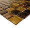 Aqua Mosaics - 3/4" x 3/4" Glass Mosaics in Brown Gold Copper Blend
