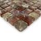 Elida Ceramica - Emperial Stone - Glass & Stone - 12"x12" Glass Mosaic in Cherry Stone