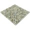 Distinctive Glass - Marble Mosaic 12" x 12" Mesh Backed Sheet in Gray Marble with Blue Rippled Glass