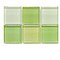 Distinctive Glass Tile - 1" Color Block Key Lime Pie 12" x 12" Mesh Backed Sheet