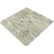 Distinctive Glass - Marble Mosaic 11 1/4" x 12" Mesh Backed Sheet in Gray Marble Mosaic with Stainless Steel