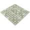 Distinctive Glass - Marble Mosaic 11 3/4" x 11 3/4" Mesh Backed Sheet in Gray Marble and Light Green Glossy and Matte Glass