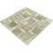 Distinctive Glass - Marble Mosaic 11 5/8" x 11 5/8" Mesh Backed Sheet in Gray Marble and White Glossy and Matte Glass