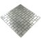 Distinctive Glass - Marble Mosiac 11 3/4" x 11 3/4" Mesh Backed Sheet in Stainless Steel