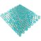 Onix Glass Tiles - GeoGlass Series - Iridescent Blue Circles