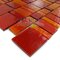Vicenza Mosaico Glass Tiles USA - Freedom Handcut Glass Mesh Mounted Sheets In Rosso