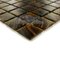 Illusion Glass Tile - 3/4" x 3/4" Glass Mosaic Tile in Bamboo Bronze
