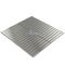 Illusion Glass Tile - Metals - 5/8" x 6" Straight Stack Mosaic in Brushed Stainless Steel