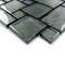 Illusion Glass Tile - Mini Versailles Glass Mosaic Tile in Platinum