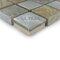 Illusion Glass Tile - Metals  - 1" x 1" Mosaic Tile in Frosted Birch