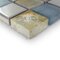 Illusion Glass Tile - 1" x 1" Stone, Glass & Metal Mosaic Tile in Tropical Breeze