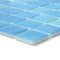 Mosaic Glass Tile by Vidrepur Glass Mosaic Nieblas Collection Recycled Glass Tile Mesh Backed Sheet in Fog Turquoise Blue