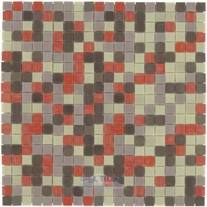 Vicenza Mosaico Glass Tiles USA - 5/8" Blends Film-Faced Sheets in Arbusto Dolce