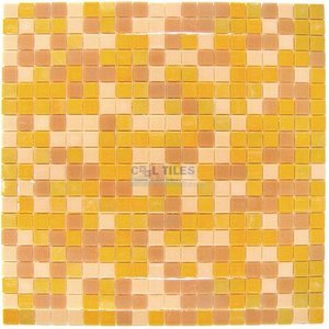 Vicenza Mosaico Glass Tiles USA - 5/8" Blends Film-Faced Sheets in Gladiolo