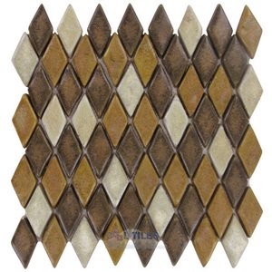 Stellar Tile - Cobble - Diamond Ceramic Mosaic Tile in Tahoma