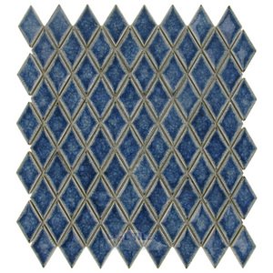 Stellar Tile - Crackle - Diamond Glass & Ceramic Mosaic Tile in Azure