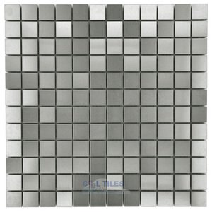 Stellar Tile - Alloy - 1" x 1" Mosaic Tile in Stainless Steel