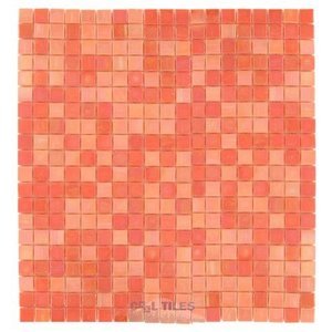 Vicenza Mosaico Glass Tiles USA- 5/8" Blends Film Faced Sheets in Magenta