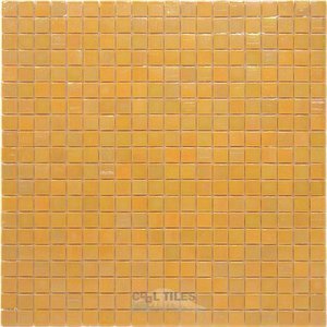 Vicenza Mosaico Glass Tiles USA - Phoenix 5/8" Glass Film-Faced Sheets in Honey Glaze
