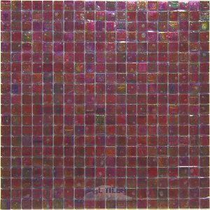 Vicenza Mosaico Glass Tiles USA - Phoenix 5/8" Glass Film-Faced Sheets in Persimmons