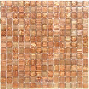 Vicenza Mosaico Glass Tiles USA - Spark 3/4" Glass Film-Faced Sheets in Brunella