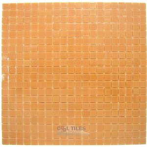 Vicenza Mosaico Glass Tiles USA - Lumina 5/8" Glass Film-Faced Sheets in Carrot