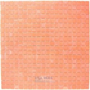 Vicenza Mosaico Glass Tiles USA - Lumina 5/8" Glass Film-Faced Sheets in Bright Sienna