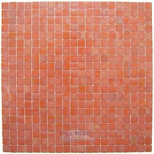 Vicenza Mosaico Glass Tiles USA - Lumina 5/8" Glass Film-Faced Sheets in Indian Red