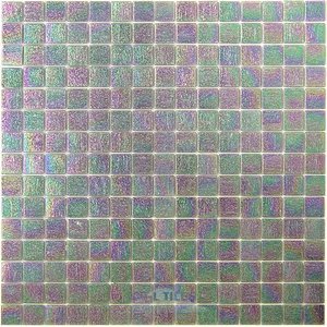 Vicenza Mosaico Glass Tiles USA - Iride 3/4" Glass Film-Faced Sheets in Warm Fog