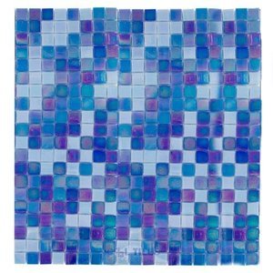 Vicenza Mosaico Glass Tiles USA- 5/8" Blends Film Faced Sheets in Punto