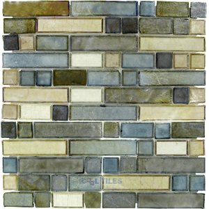 Illusion Glass Tile - Desert Mirage - Glass Mosaic Tile in Sagebrush