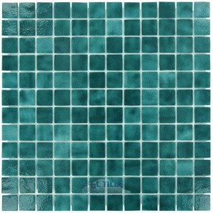 Vidrepur Glass Tiles - 1" x 1" Colors II Recycled Glass Tile in Sea Foam