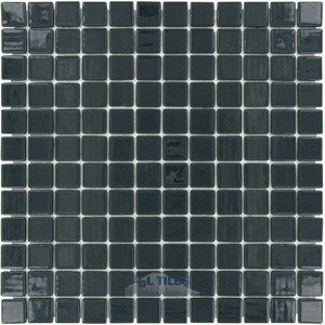 Vidrepur Glass Tiles - 1" x 1" Colors Recycled Glass Tile in Smoke