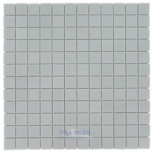 Mosaic Glass Tile by Vidrepur - Essentials Collection 1" x 1" Recycled Glass Tile on 12 1/2" x 12 1/2" Mesh Backed Sheet in Light Gray