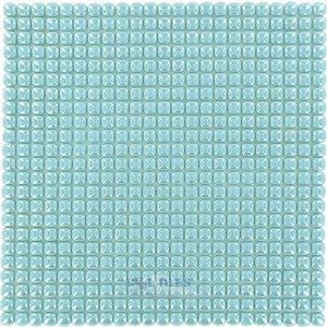 Vidrepur Glass Tiles - 1/2" x 1/2" Pearl Recycled Glass Tile in Pearl Luminiscent (Glow in the Dark)