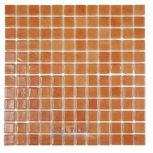 Mosaic Glass Tile by Vidrepur Glass Mosaic Deco Collection Recycled Glass Tile Mesh Backed Sheet in Misty Bronze