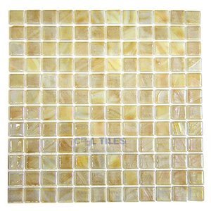 Mosaic Glass Tile by Vidrepur Glass Mosaic Titanium Collection Recycled Glass Tile Mesh Backed Sheet in Brushed Sand Iridescent