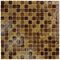 Aqua Mosaics - 3/4" x 3/4" Glass Mosaics in Brown Gold Copper Blend