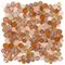 Distinctive Glass Tiles - 10 7/8" x 10 7/8" Glass Mosaic in Amber Iridescent Mix