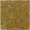 Distinctive Glass - Marble Mosaic 12" x 12" Mesh Backed Sheet in Brown Marble with Brown Rippled Glass