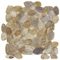 Flat Pebble Tile by Spa Tile - Flat Pebbles Mesh Backed Sheet in Honed Maple
