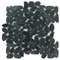 Flat Pebble Tile by Spa Tile - Flat Pebbles Mesh Backed Sheet in Honed Charcoal