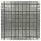 Illusion Glass Tile - Metals  - 1" x 1" Mosaic Tile in Brushed Stainless Steel