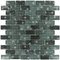 Illusion Glass Tile - 7/8" x 1 7/8" Brick Glass Mosaic Tile in Circles