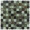 Illusion Glass Tile - 1" x 1" Stone & Glass Mosaic Tile in Mint Chocolate