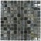 Mosaic Glass Tiles by Vidrepur - Lux Collection 1" x 1" Recycled Glass Tile on 12 3/8" x 12 3/8" Meshed Backed Sheet in Black Lux
