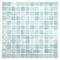 Mosaic Glass Tile by Vidrepur Glass Mosaic Nieblas Collection Recycled Glass Tile Mesh Backed Sheet in Fog Caribbean Green