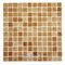 Mosaic Glass Tile by Vidrepur Glass Mosaic Nieblas Collection Recycled Glass Tile Mesh Backed Sheet in Fog Brown