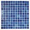 Mosaic Glass Tile by Vidrepur Glass Mosaic Anti-slip Collection Recycled Glass Tile Mesh Backed Sheet in Fog Navy Blue Slip-Resistant