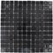 Mosaic Glass Tile by Vidrepur Glass Mosaic Lisos Collection Recycled Glass Tile Mesh Backed Sheet in Black